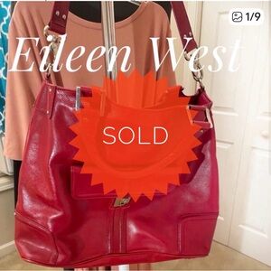 👛Eileen West  Red Leather Bag